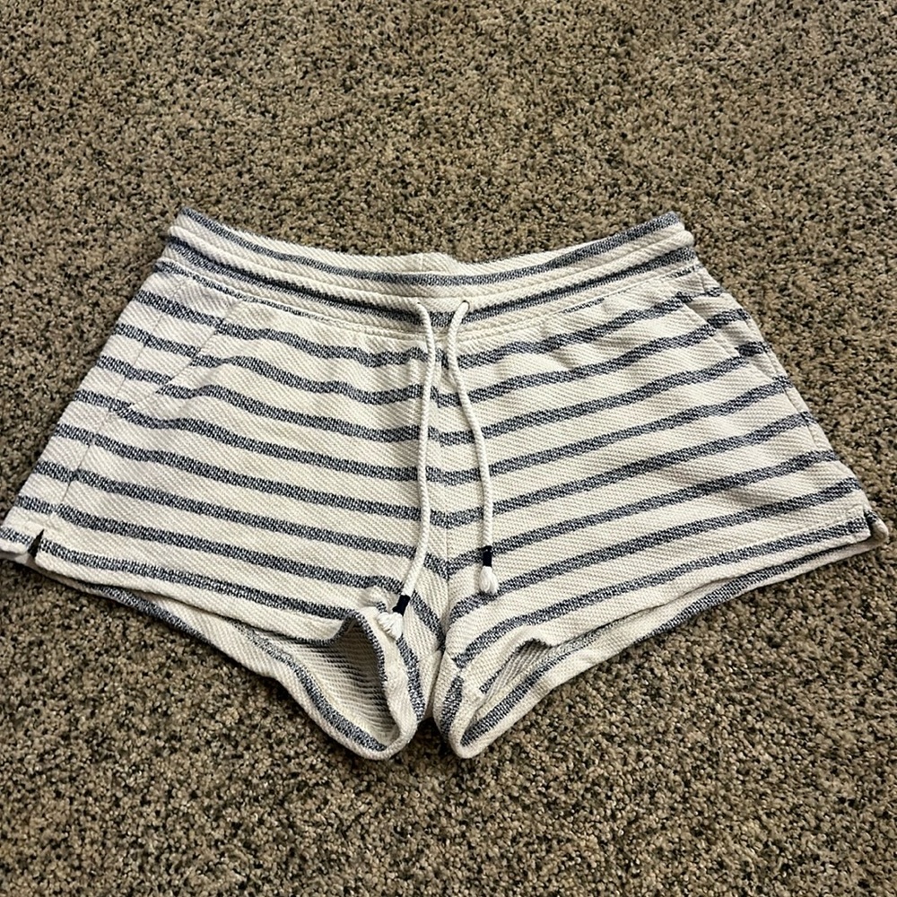 Striped cotton shorts